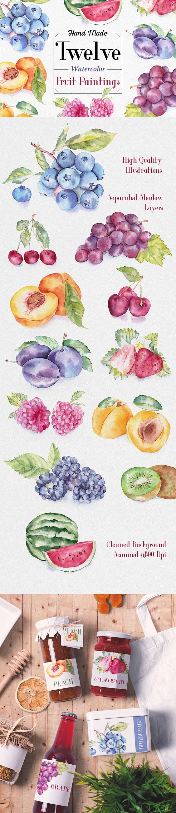 #Fruit #Watercolor #...