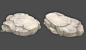 扁圆形石头，白色大石块，浅色石头，石台，石头台子 - 山石模型 - 蜗牛模型网 - www.3dsnail.com