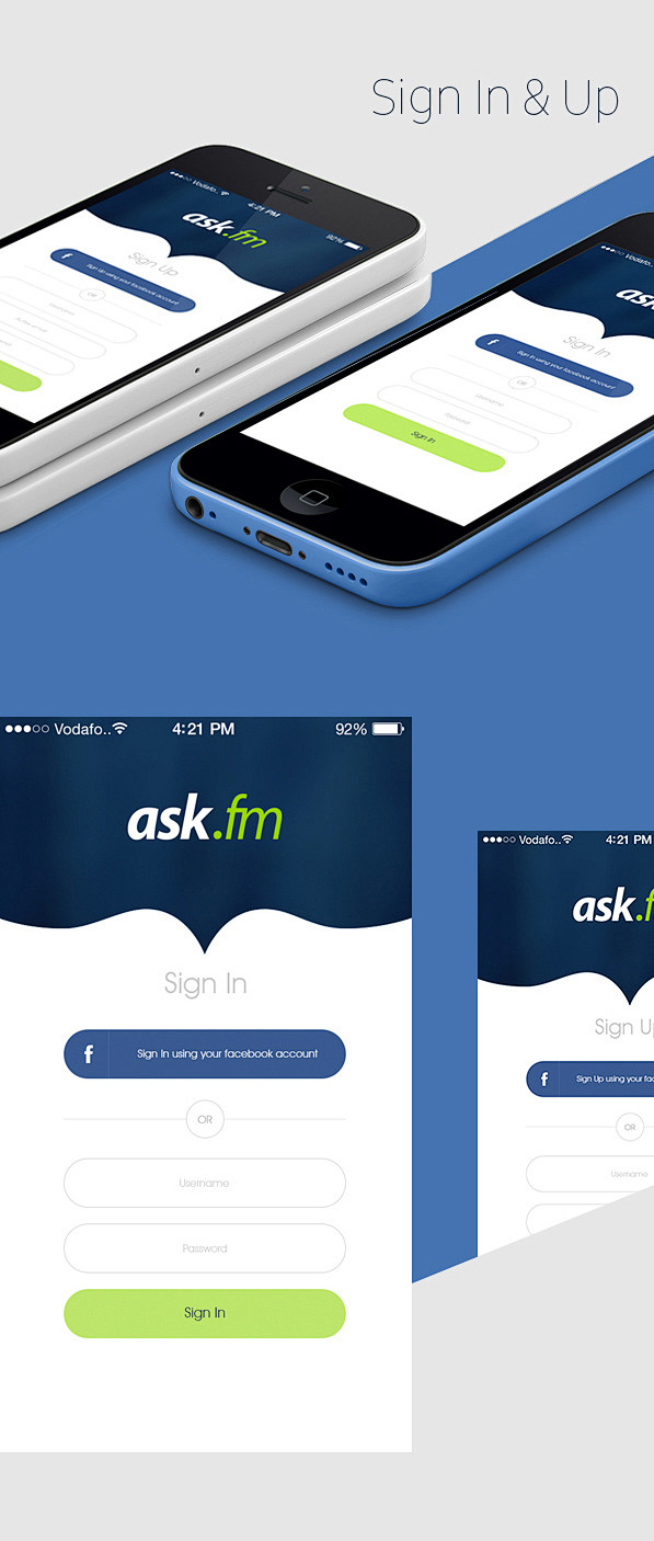 Redesign Ask.Fm app ...