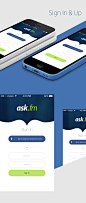 Redesign Ask.Fm app for #IOS : After the experiment of using ask.fm app for iphone, the result was too bad  , So I decided to re-design the application to be more easy to use and carries the appearance of a more familiar to the user.& this is the outp
