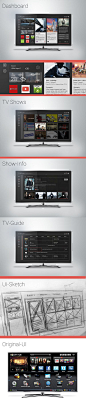 By: Jose Delgado  After years of using my smart tv I found it difficult to navigate and find content,  I set out in improving the user experience and user interface. As this is a on-going conceptual project, improvements and additional screens will be rev