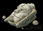 古代人物 石头雕像 土雕像 山体 人头 山体-自然场景-场景-shenguoda-CG模型网