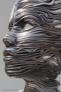由GIL BRUVEL制作的不锈钢雕塑(原图尺寸：530x795px)
