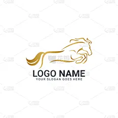 现代,动物,品牌名称,黄金,马,抽象,商务,摆拍,运动,设计