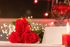 约会之夜,葡萄酒,贺卡,留白,夜晚正版图片素材