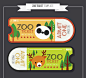 2款创意动物园单人门票矢量素材