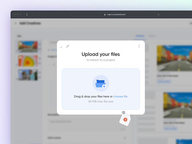 Drag and drop file uploader