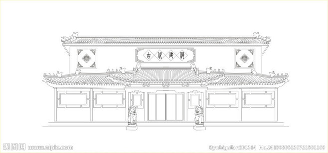 古代建筑矢量