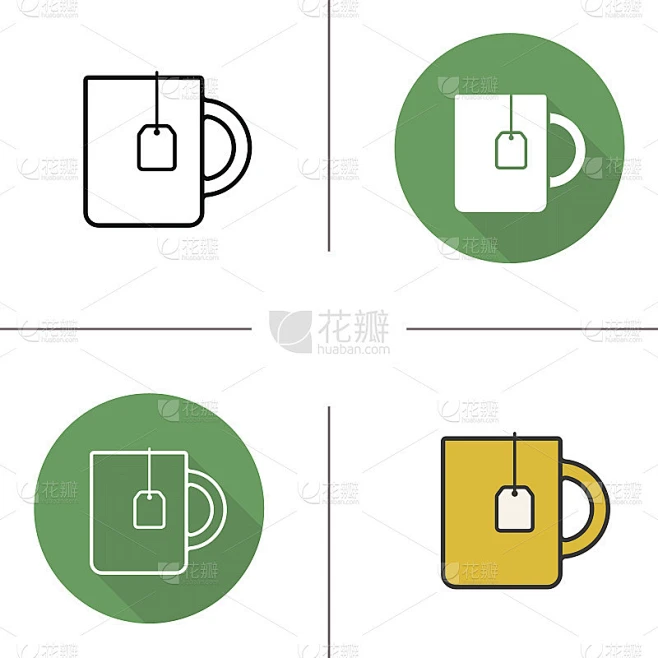 茶杯图标素材-花瓣网