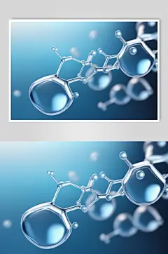 AI数字艺术医美液体泡泡分子3d医疗模型