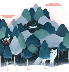 设计师Rafael Varona为一家德国眼镜品牌MYKITA制作的商业插画设计，主要用于商店橱窗、袋子、卡片及网站上~