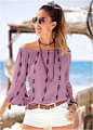OFF THE SHOULDER PRINT TOP