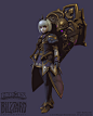 Orphea, Vadim Bakhlychev : I had a pleasure to work on this hero, completely new to Heroes, she does not belong to any of the existing Blizzard IPs. She was born in the Nexus, a prodigy child that challenged her father. Behind her back is a ancestral reli