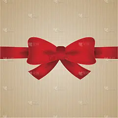 棕色的硬纸板和红色的蝴蝶结