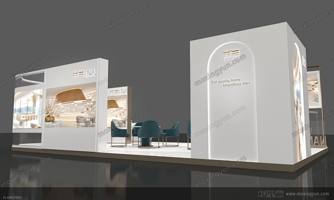 中海展厅展台模型下载-模型云展览模型下载...