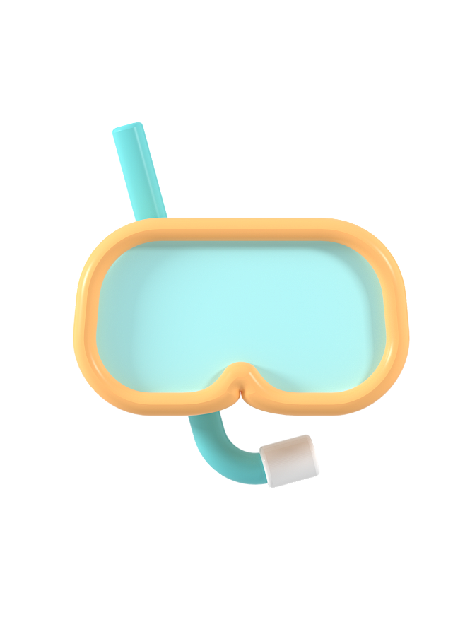 c4d简约夏季小元素3d素材透明图免扣