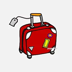 手绘红色拉杆箱插画图片大小2500x2500px 图片尺寸569.12 KB 来自PNG搜索网 pngss.com 免费免扣png素材下载！国外旅行#红色旅行箱#卡通拉杆箱#旅游度假#手绘拉杆箱#手推行李箱#装饰图案#