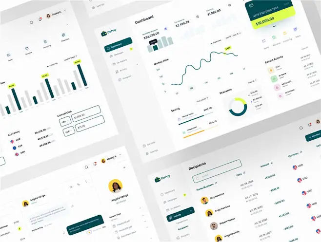 DayPay-Fintech仪表板UI套件（DayPay - Fintech Dashboard UI KIT）-设计996-花瓣网
