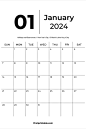 其中包括：January 2024 Calendar With Holidays