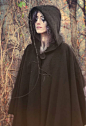 Renaissance Wool Cape - Hooded Cloak Full Length in Melton-Custom to Order