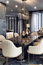 Constantin Frolov Interior Design | Glamorous & Modern Dining Room #modernhomes #diningrooms