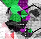 几何形状,彩色图片,三维图形,冬天,立方体,式样,条纹,闪亮的,构图