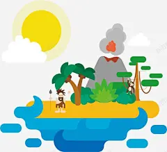 夏日漂流记插画 设计图片 免费下载 页面网页 平面电商 创意素材