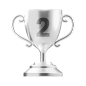 Silver trophy 3D Illustration