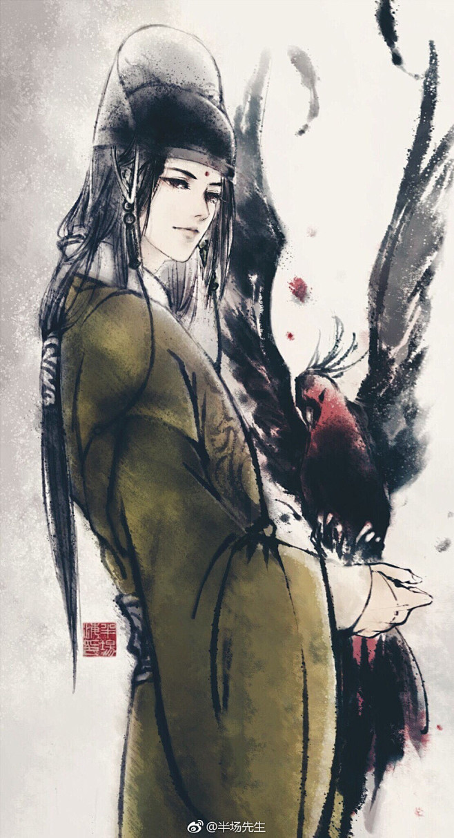 魔道祖师 同人插画 半场先生/绘