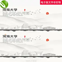 河海大学地标河海大学河海大学招生河海大学宣传河海大学名片素材