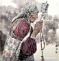 张波国画（藏族2）-张波 的相册