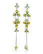 PILGRIM SKANDERBORG, DENMARK Brand New Earrings With Genuine Crystals Made of Metallic Base metal and Three tone Enamel. Total item weight 16.0g  Length 111.5mm - Certificate Available. : PILGRIM SKANDERBORG, DENMARK Brand New Earrings With Genuine Crysta