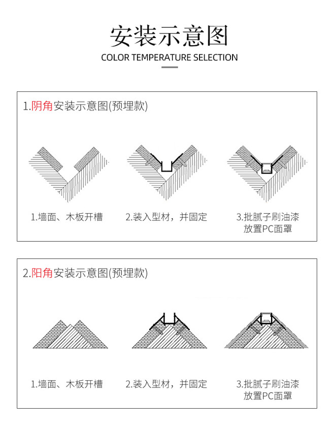 嵌入式线条灯 智能暗装灯槽LED客厅线型...