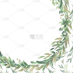 贺卡的设计。春天的树叶