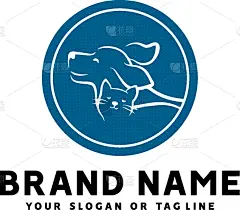 creative logo design dog and cat template