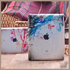 手绘超薄ipad保护壳苹果平板电脑ipad2背壳ipad3后盖ipad4保护套