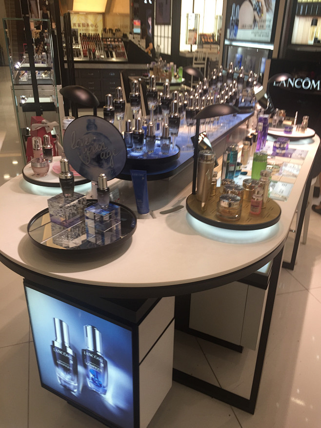 柜台设计背柜岛柜商场岛柜化妆品柜陈列柜