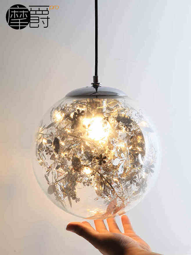 玻璃小吊灯北欧现代简约卧室灯创意个性客厅...