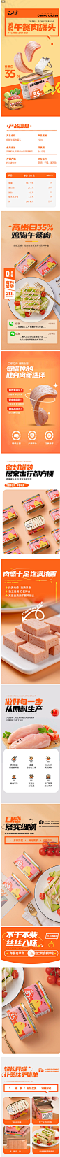 轻食午餐肉罐头详情页设计钻展/主图设计_LILY421设计作品--致设计
