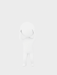 c4d立体3D白色满头问号小人人物动图gif