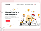 Daharo Food Delivery - Header animation uiux web header hero illustration line food and drink food app food delivery service delivery food