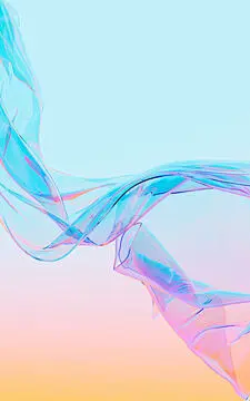 点击来源直接获取大图文件 |Abstract flowing transparent glass background, 3d rendering.