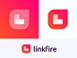 L + fire logo concept for music marketing logo