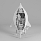 C4D精细的火箭内脏模型渲染 火箭,rocket,卡通火箭 CG作品 C4D之家 C4D.CN