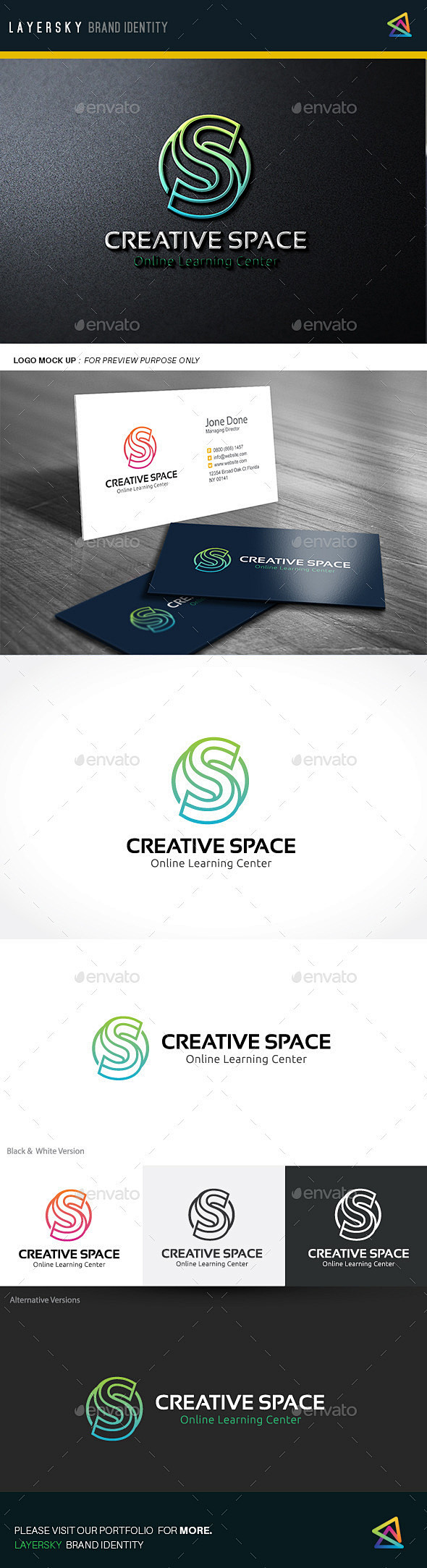 创意空间——字母标志模板Creative Space - Letters Logo Templates品牌、业务、公司、咨询、合作、企业、金融 ...