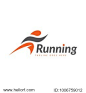 Running man sport logo template