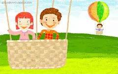 坐着热气球的男女人物漫画PSD分层素材|PSD素材|绘画设计|卡通人物|漫画人物|人物插画|手绘人物|水彩插画|3D卡通角色图片|卡通动画角色|卡通角色|卡通角色设定