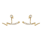 Brushstroke N° 53 Earrings  : An everyday essential, these contemporary Brushstroke N° 53 Earrings add artistic edge to any look with abstract swashes of 18k gold and pavé diamond details.
