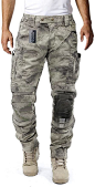 Survival Tactical Gear 男士气枪战士战术裤,带护膝系统和空气循环系统