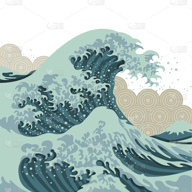 日本,波浪,几何形状,纺织品,图像,海洋,壁纸,水滴,弯曲,设计
